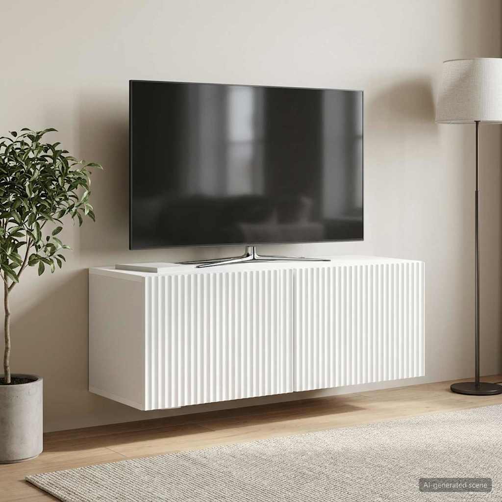 Nástěnná Tv Skříň Bílá 78,5 X 31 X 30 Cm Kompozitní Dřevo