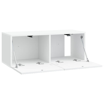 Nástěnná Tv Skříň Bílá 78,5 X 31 X 30 Cm Kompozitní Dřevo