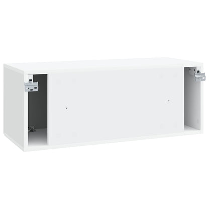 Nástěnná Tv Skříň Bílá 78,5 X 31 X 30 Cm Kompozitní Dřevo