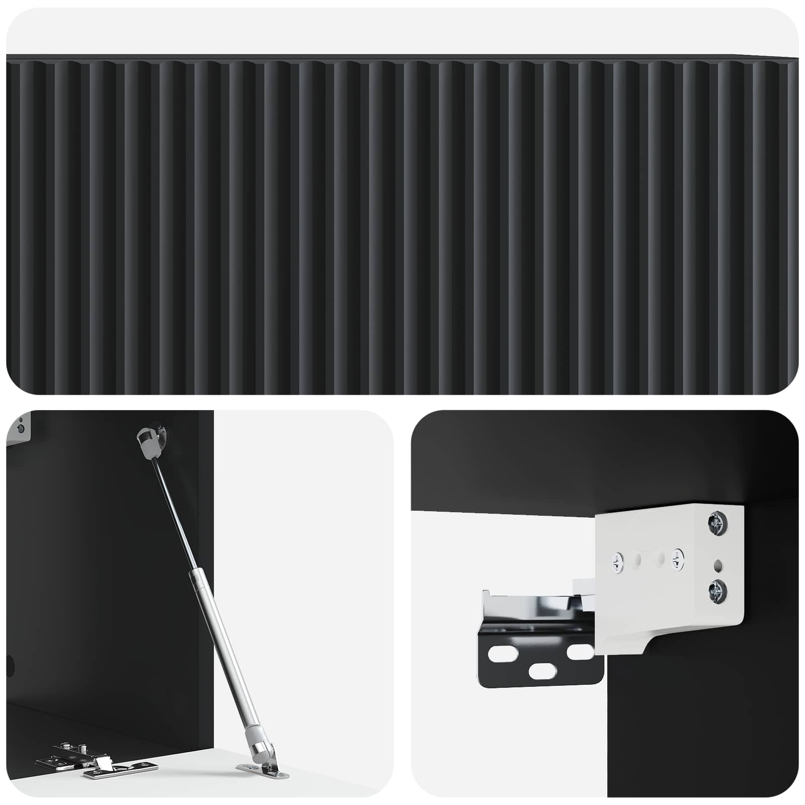 Nástěnná Tv Skříň Černá 78,5 X 31 X 30 Cm Kompozitní Dřevo