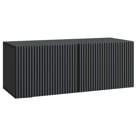 Nástěnná Tv Skříň Černá 78,5 X 31 X 30 Cm Kompozitní Dřevo