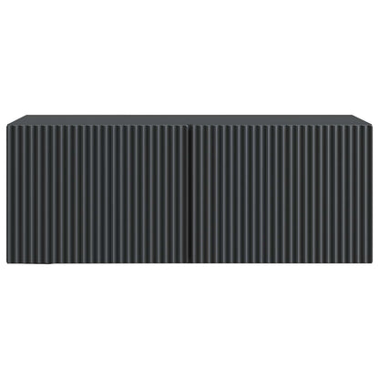 Nástěnná Tv Skříň Černá 78,5 X 31 X 30 Cm Kompozitní Dřevo