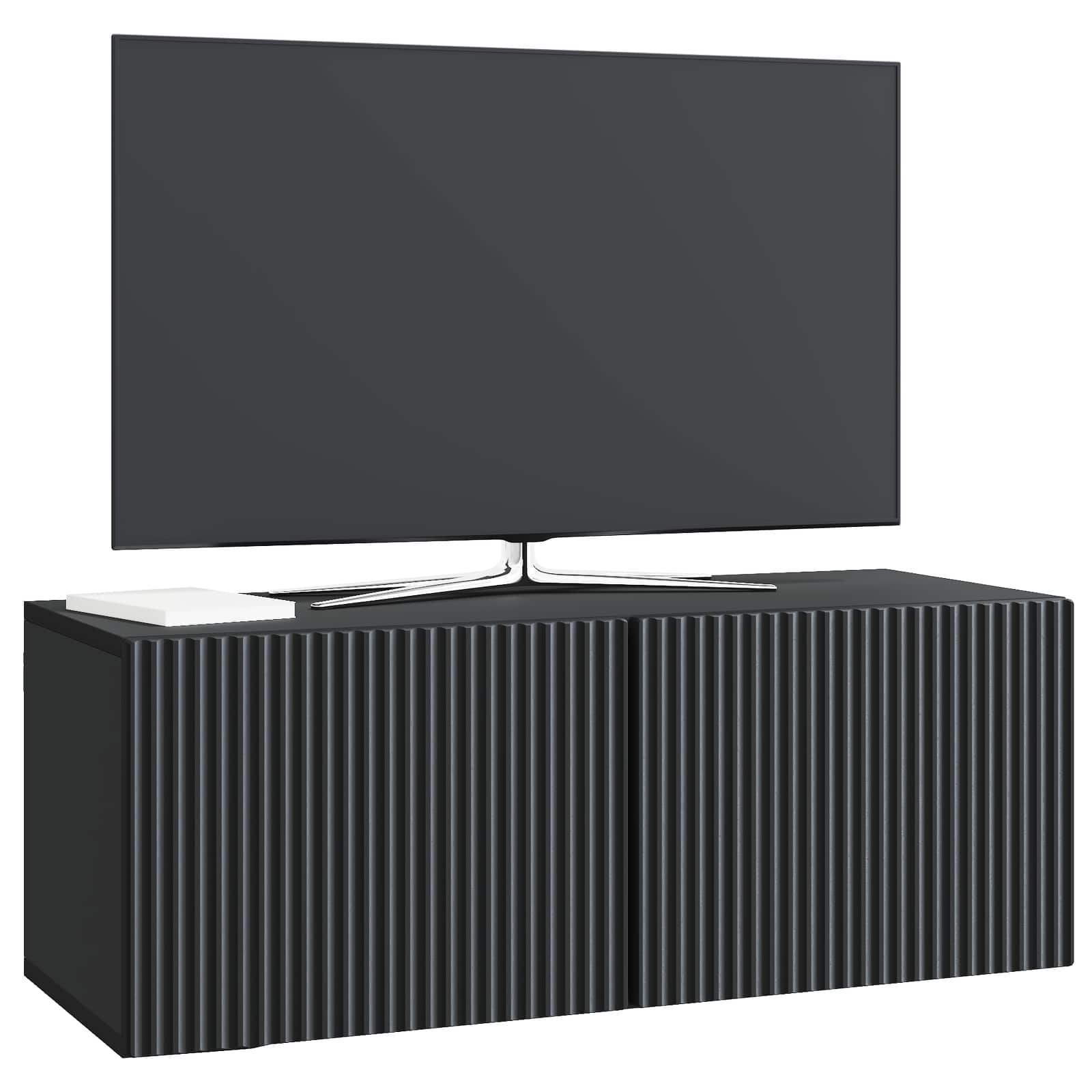 Nástěnná Tv Skříň Černá 78,5 X 31 X 30 Cm Kompozitní Dřevo
