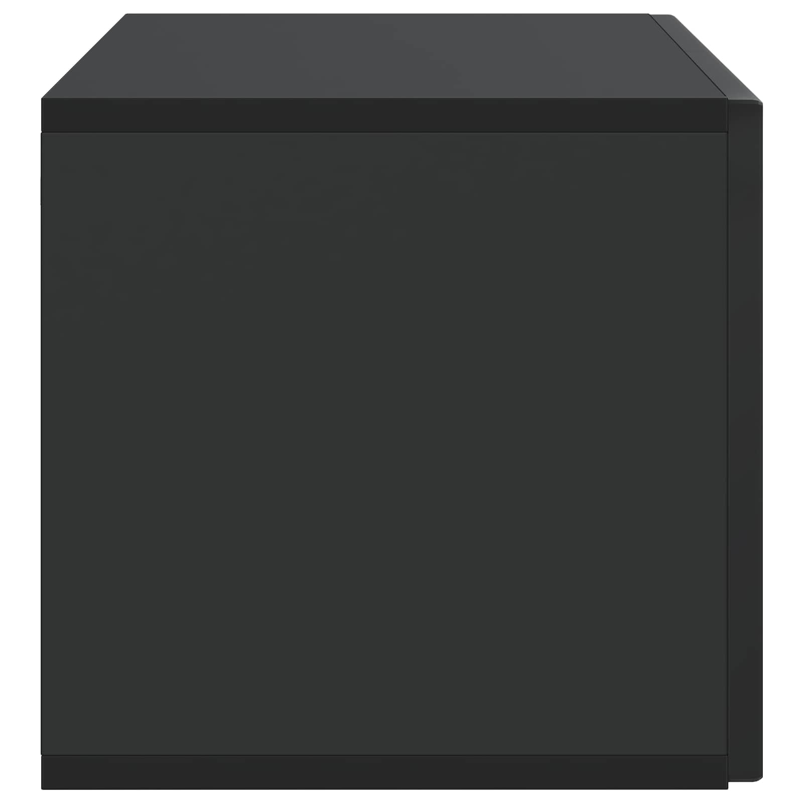 Nástěnná Tv Skříň Černá 78,5 X 31 X 30 Cm Kompozitní Dřevo