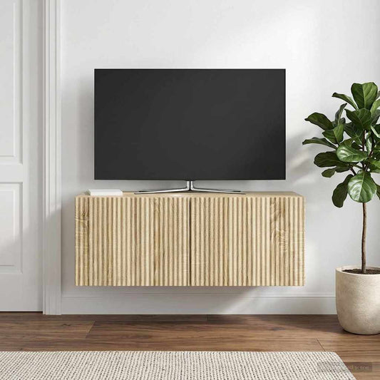Nástěnná Tv Skříň Dub Sonoma 78,5 X 31 X 30 Cm Kompozitní Dřevo