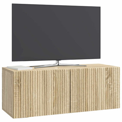 Nástěnná Tv Skříň Dub Sonoma 78,5 X 31 X 30 Cm Kompozitní Dřevo