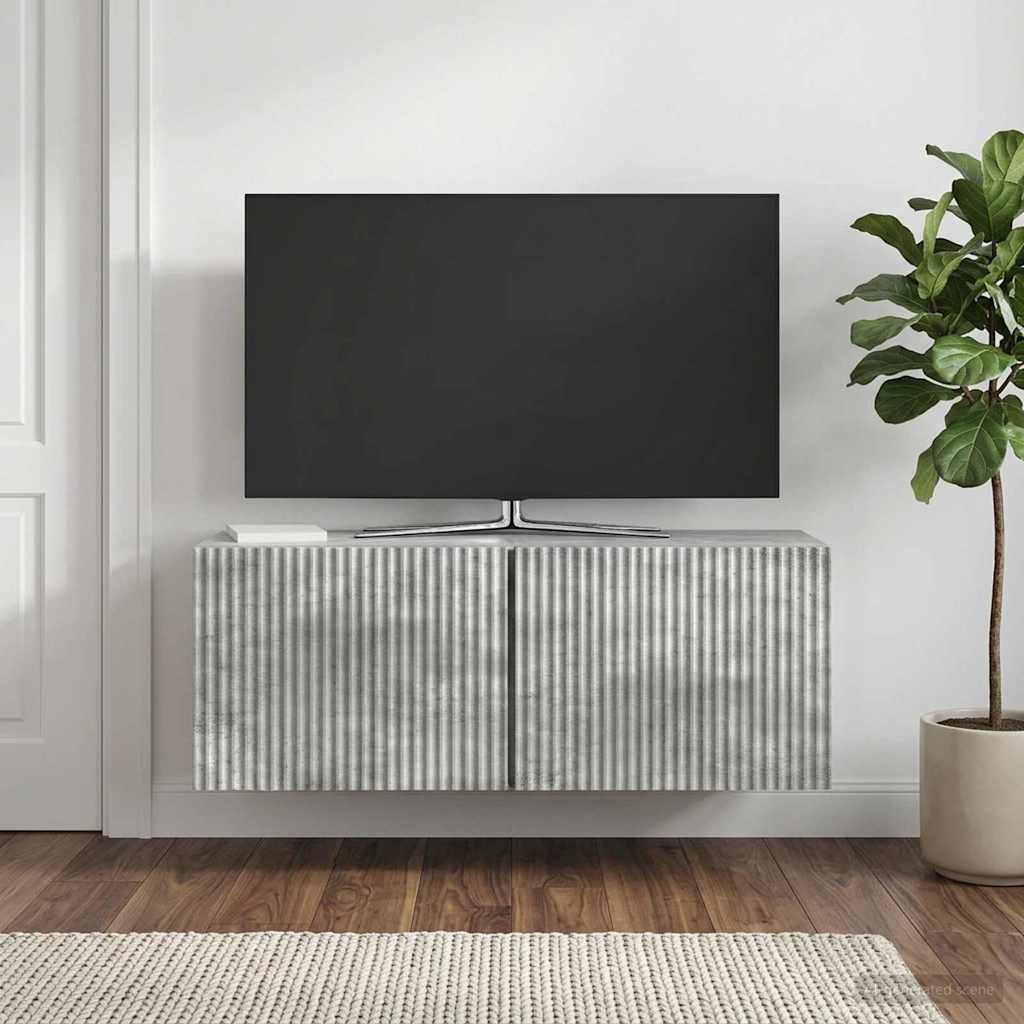 Nástěnná Tv Skříň Nástěnný Betonově Šedá 78,5 X 31 X 30 Cm
