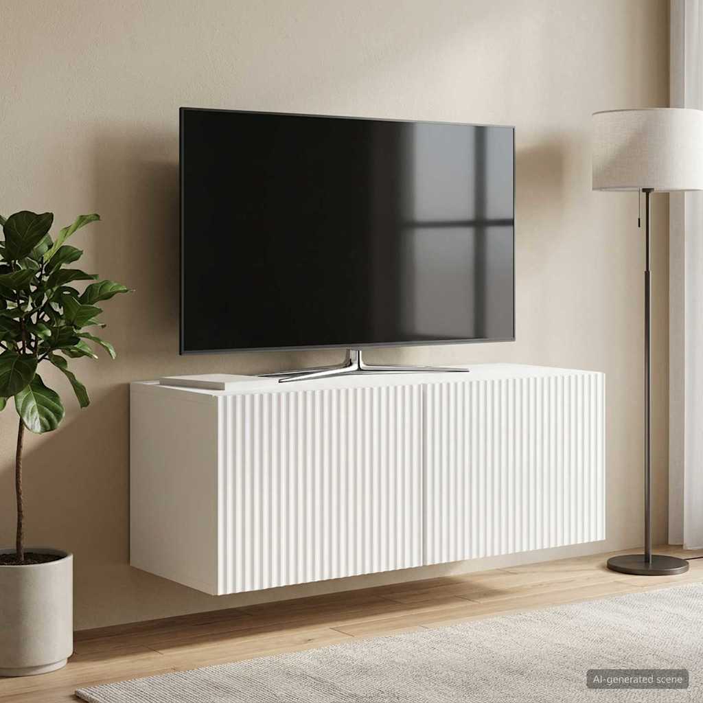 Nástěnná Tv Skříň Bílá S Vysokým Leskem 78,5 X 31 X 30 Cm