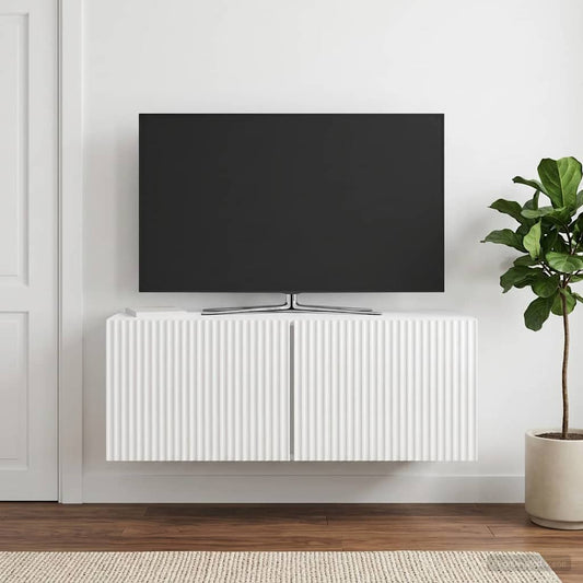 Nástěnná Tv Skříň Bílá S Vysokým Leskem 78,5 X 31 X 30 Cm