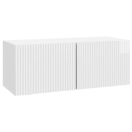 Nástěnná Tv Skříň Bílá S Vysokým Leskem 78,5 X 31 X 30 Cm