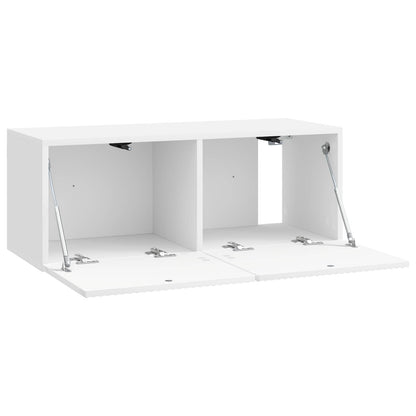 Nástěnná Tv Skříň Bílá S Vysokým Leskem 78,5 X 31 X 30 Cm