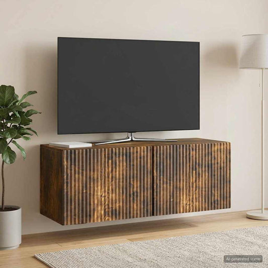 Nástěnná Tv Skříň Nástěnný Kouřový Dub 78,5 X 31 X 30 Cm