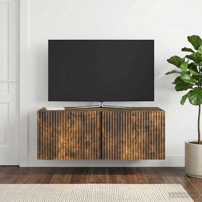 Nástěnná Tv Skříň Nástěnný Kouřový Dub 78,5 X 31 X 30 Cm