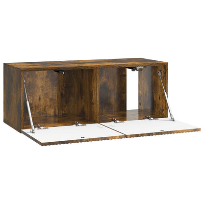 Nástěnná Tv Skříň Nástěnný Kouřový Dub 78,5 X 31 X 30 Cm