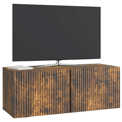 Nástěnná Tv Skříň Nástěnný Kouřový Dub 78,5 X 31 X 30 Cm