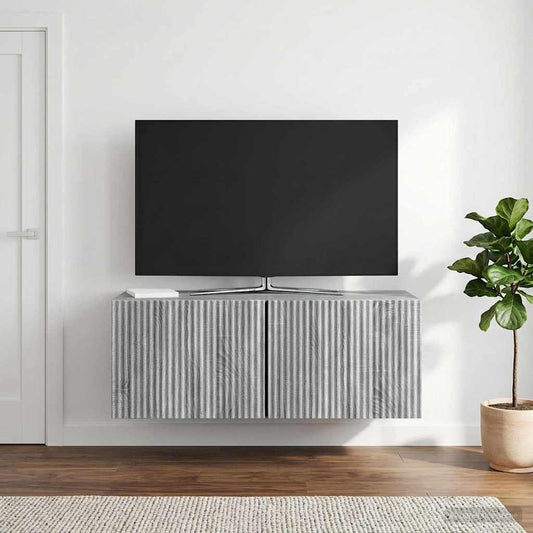Nástěnná Tv Skříň Nástěnný Šedá Sonoma 78,5 X 31 X 30 Cm