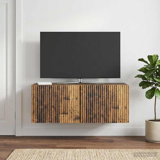 Nástěnná Tv Skříň Nástěnný Staré Dřevo 78,5 X 31 X 30 Cm