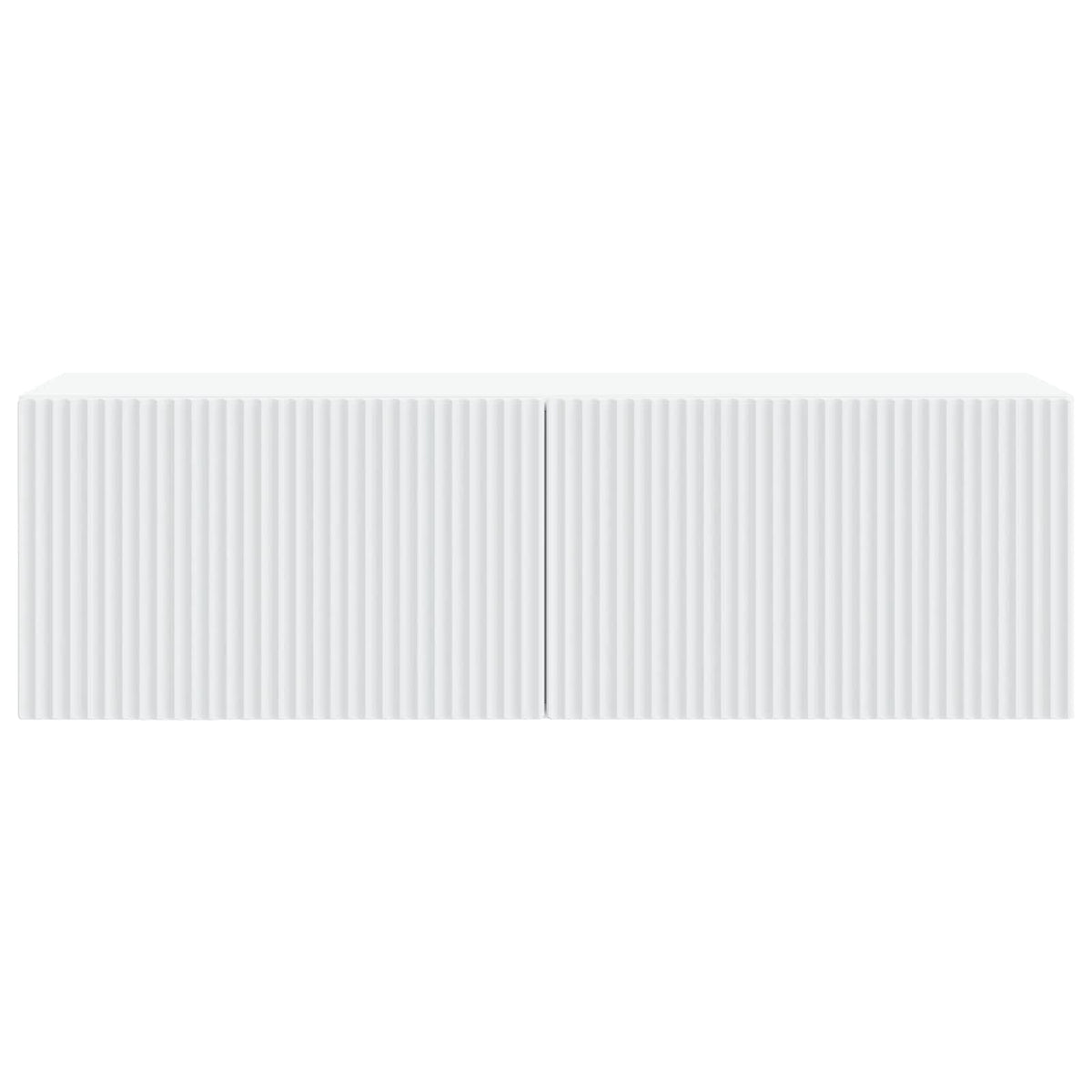Nástěnná Tv Skříň Bílá 98 X 31 X 30 Cm Kompozitní Dřevo