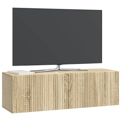 Nástěnná Tv Skříň Dub Sonoma 98 X 31 X 30 Cm Kompozitní Dřevo