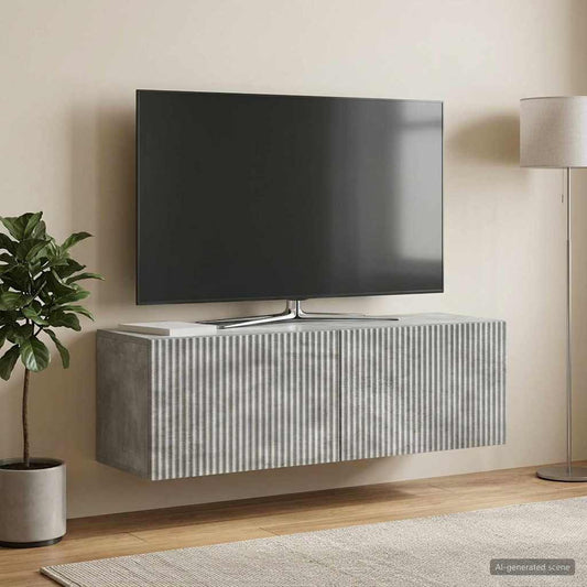Nástěnná Tv Skříň Nástěnný Betonově Šedá 98 X 31 X 30 Cm