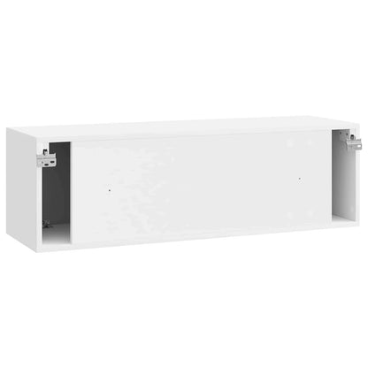 Nástěnná Tv Skříň Bílá S Vysokým Leskem 98 X 31 X 30 Cm