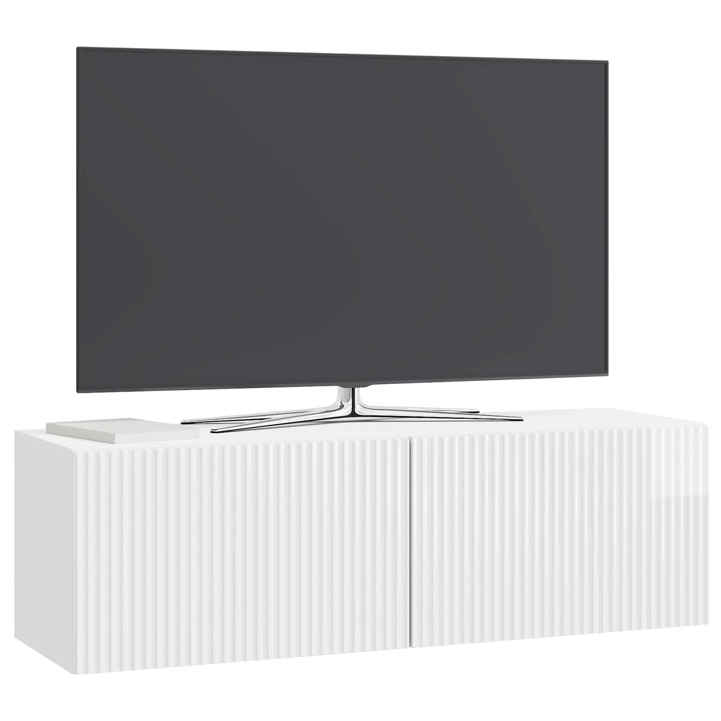 Nástěnná Tv Skříň Bílá S Vysokým Leskem 98 X 31 X 30 Cm