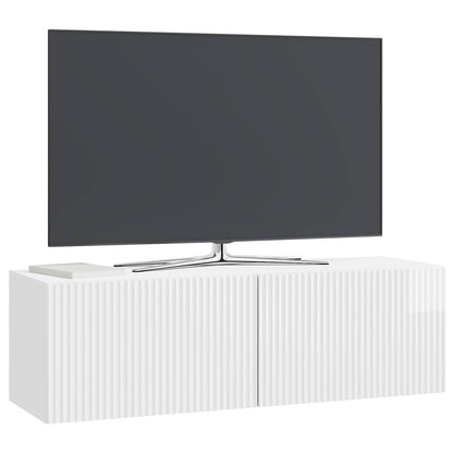 Nástěnná Tv Skříň Bílá S Vysokým Leskem 98 X 31 X 30 Cm