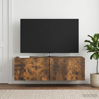 Nástěnná Tv Skříň Kouřový Dub 98 X 31 X 30 Cm Kompozitní Dřevo