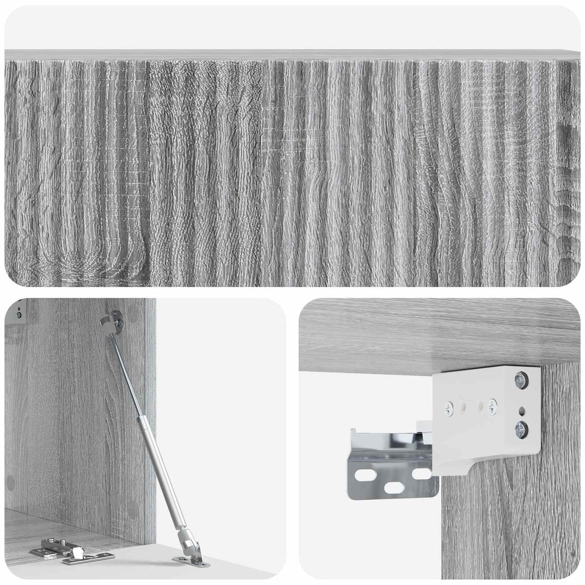 Nástěnná Tv Skříň Šedá Sonoma 98 X 31 X 30 Cm Kompozitní Dřevo