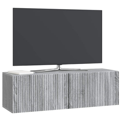 Nástěnná Tv Skříň Šedá Sonoma 98 X 31 X 30 Cm Kompozitní Dřevo