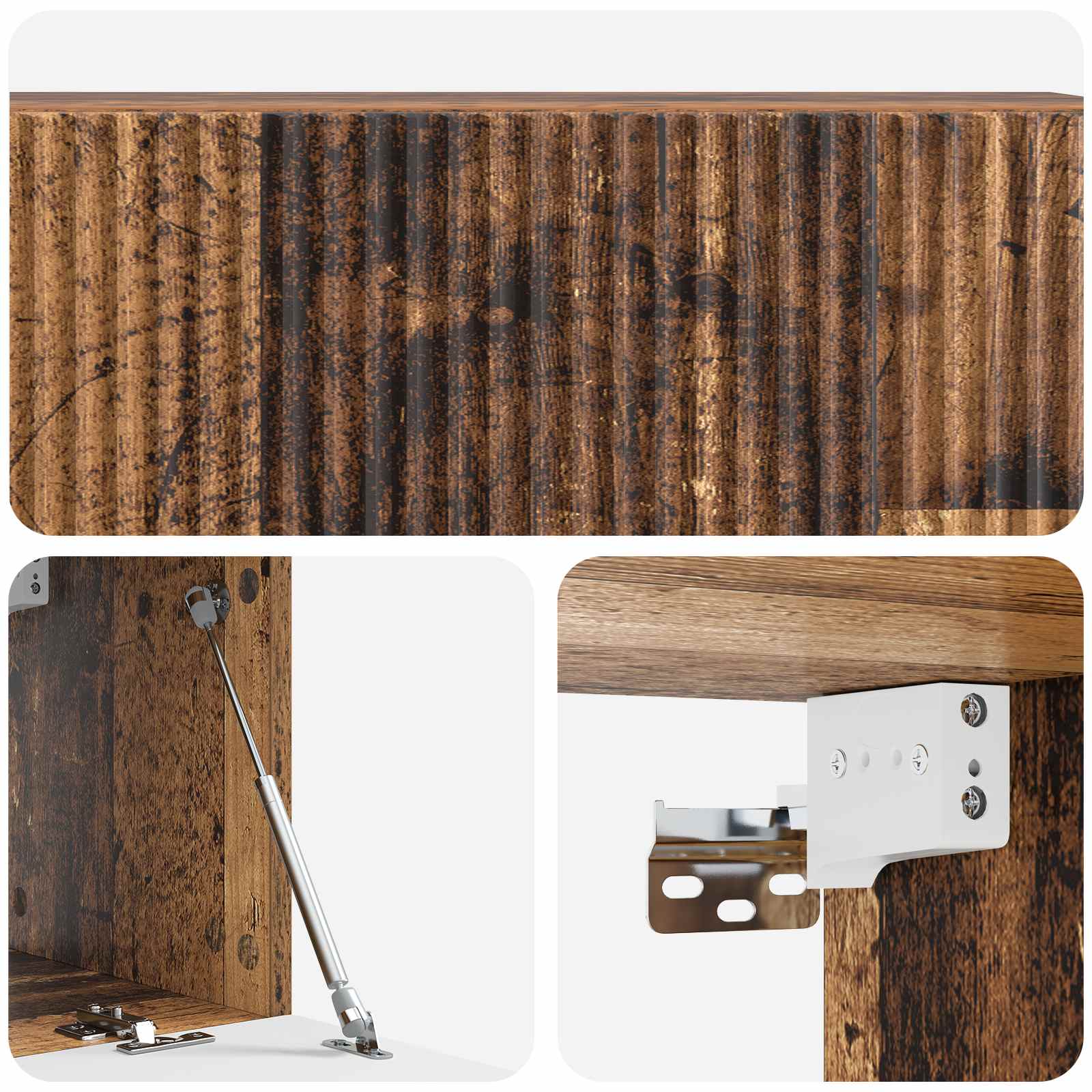 Nástěnná Tv Skříň Staré Dřevo 98 X 31 X 30 Cm Kompozitní Dřevo