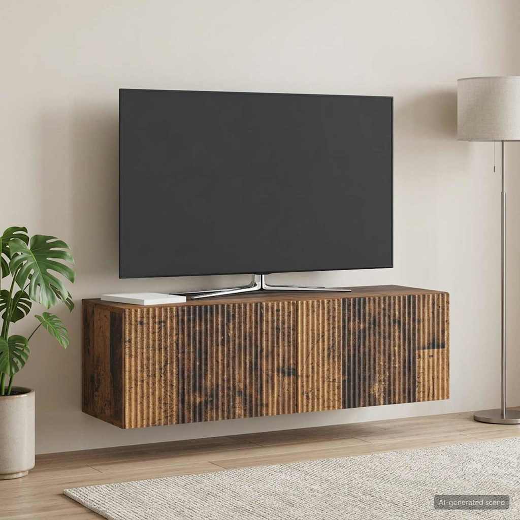Nástěnná Tv Skříň Staré Dřevo 98 X 31 X 30 Cm Kompozitní Dřevo