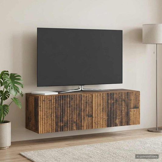 Nástěnná Tv Skříň Staré Dřevo 98 X 31 X 30 Cm Kompozitní Dřevo
