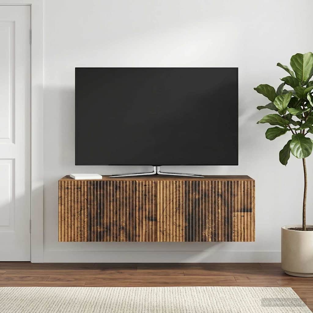 Nástěnná Tv Skříň Staré Dřevo 98 X 31 X 30 Cm Kompozitní Dřevo
