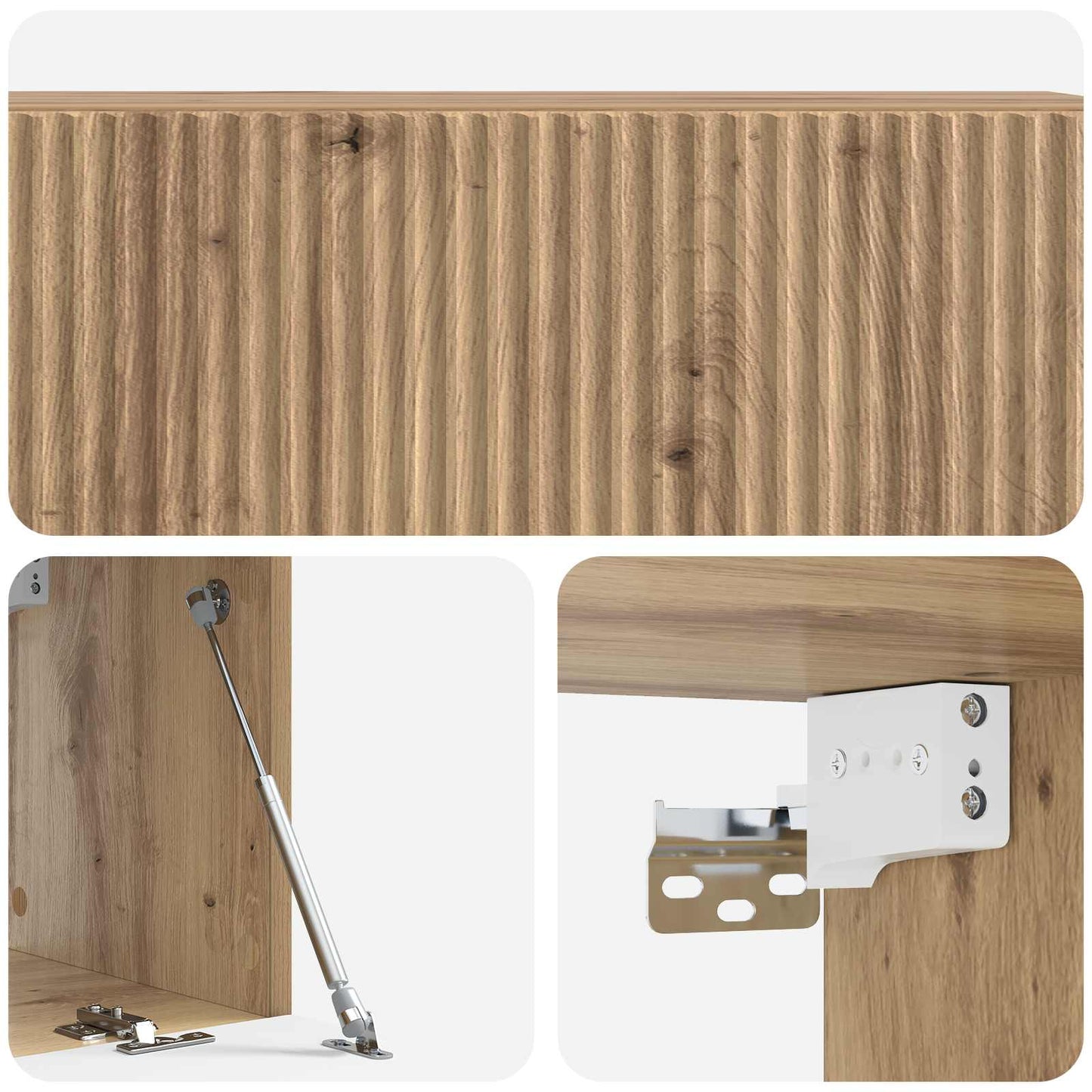 Nástěnná Tv Skříň 98 X 31 X 30 Cm Dub Artisan Kompozitní Dřevo