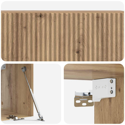 Nástěnná Tv Skříň 98 X 31 X 30 Cm Dub Artisan Kompozitní Dřevo