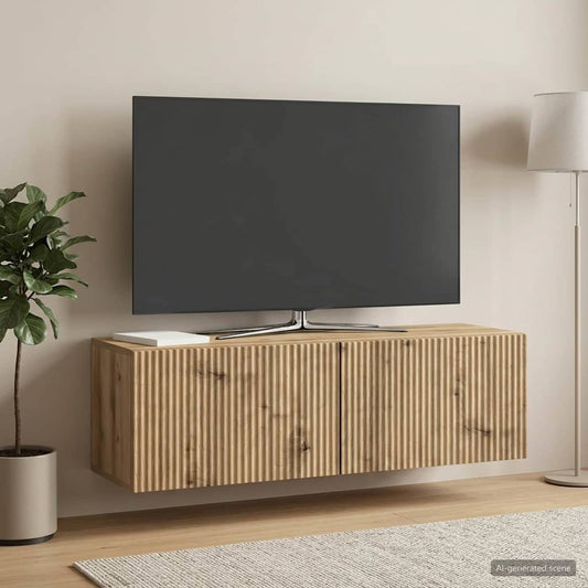 Nástěnná Tv Skříň 98 X 31 X 30 Cm Dub Artisan Kompozitní Dřevo