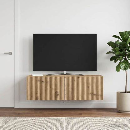 Nástěnná Tv Skříň 98 X 31 X 30 Cm Dub Artisan Kompozitní Dřevo