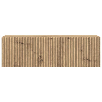 Nástěnná Tv Skříň 98 X 31 X 30 Cm Dub Artisan Kompozitní Dřevo