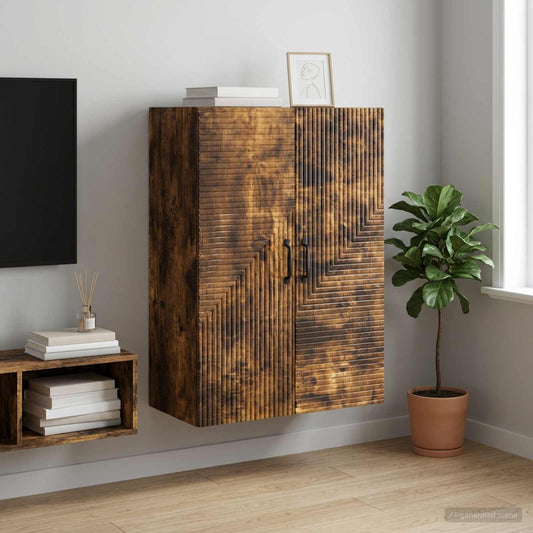 Nástěnná Skříň Kouřový Dub 66 X 34,5 X 90 Cm Kompozitní Dřevo