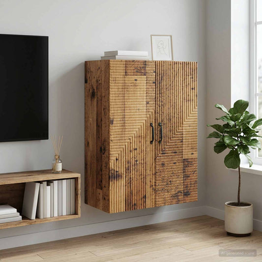 Nástěnná Skříň Staré Dřevo 66 X 34,5 X 90 Cm Kompozitní Dřevo