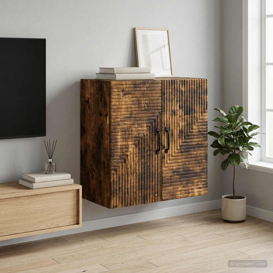 Nástěnná Skříň Kouřový Dub 59 X 31 X 60 Cm Kompozitní Dřevo
