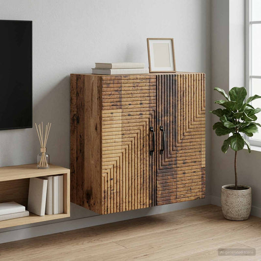 Nástěnná Skříň Staré Dřevo 59 X 31 X 60 Cm Kompozitní Dřevo