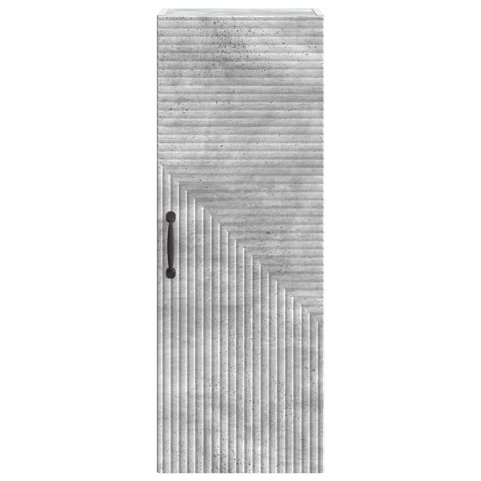 Nástěnná Skříň Betonově Šedá 33 X 34,5 X 90 Cm Kompozitní Dřevo