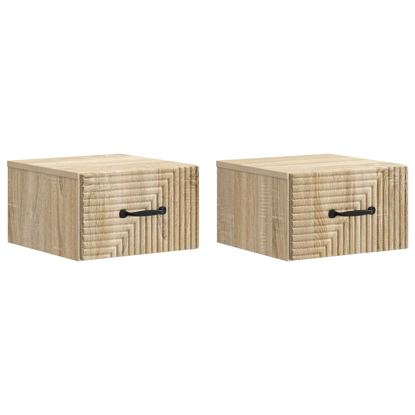 Nástěnný Noční Stolek 2 Pcs Dub Sonoma 34,5 X 33 X 20 Cm