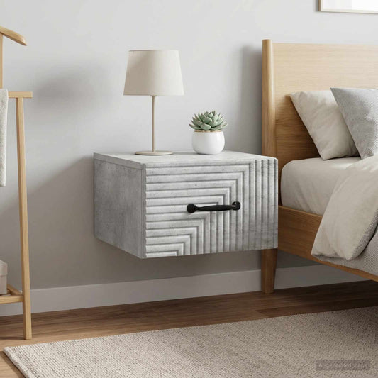Nástěnný Noční Stolek 2 Pcs Betonově Šedá 34,5 X 33 X 20 Cm