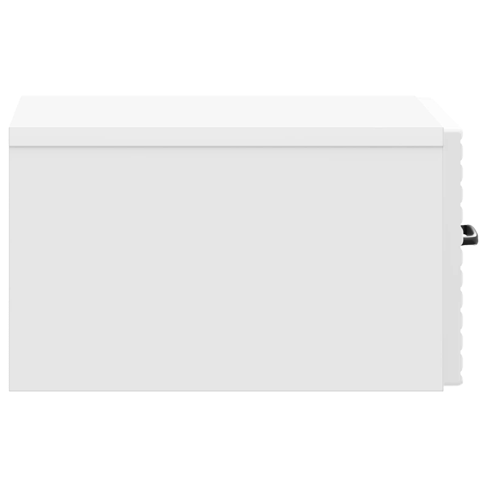 Nástěnný Noční Stolek Bílá S Vysokým Leskem 34,5 X 33 X 20 Cm