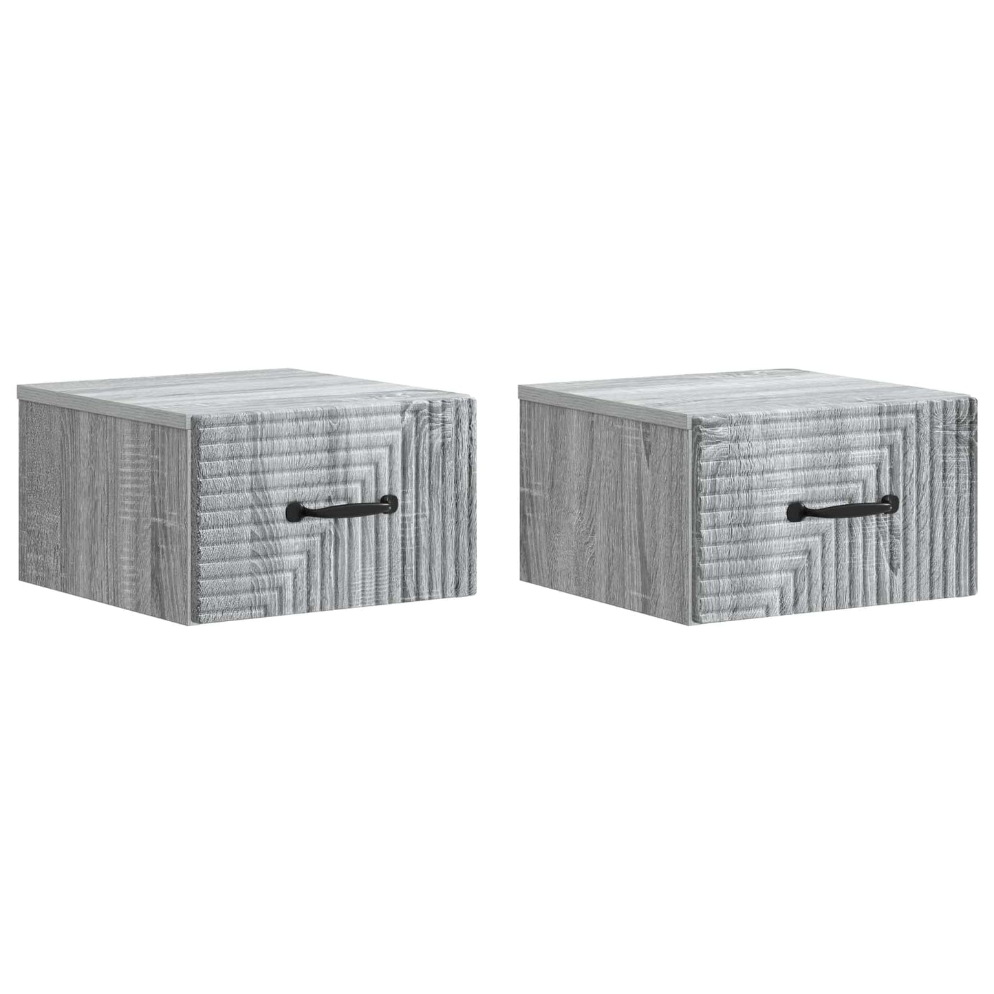 Nástěnný Noční Stolek 2 Pcs Šedá Sonoma 34,5 X 33 X 20 Cm