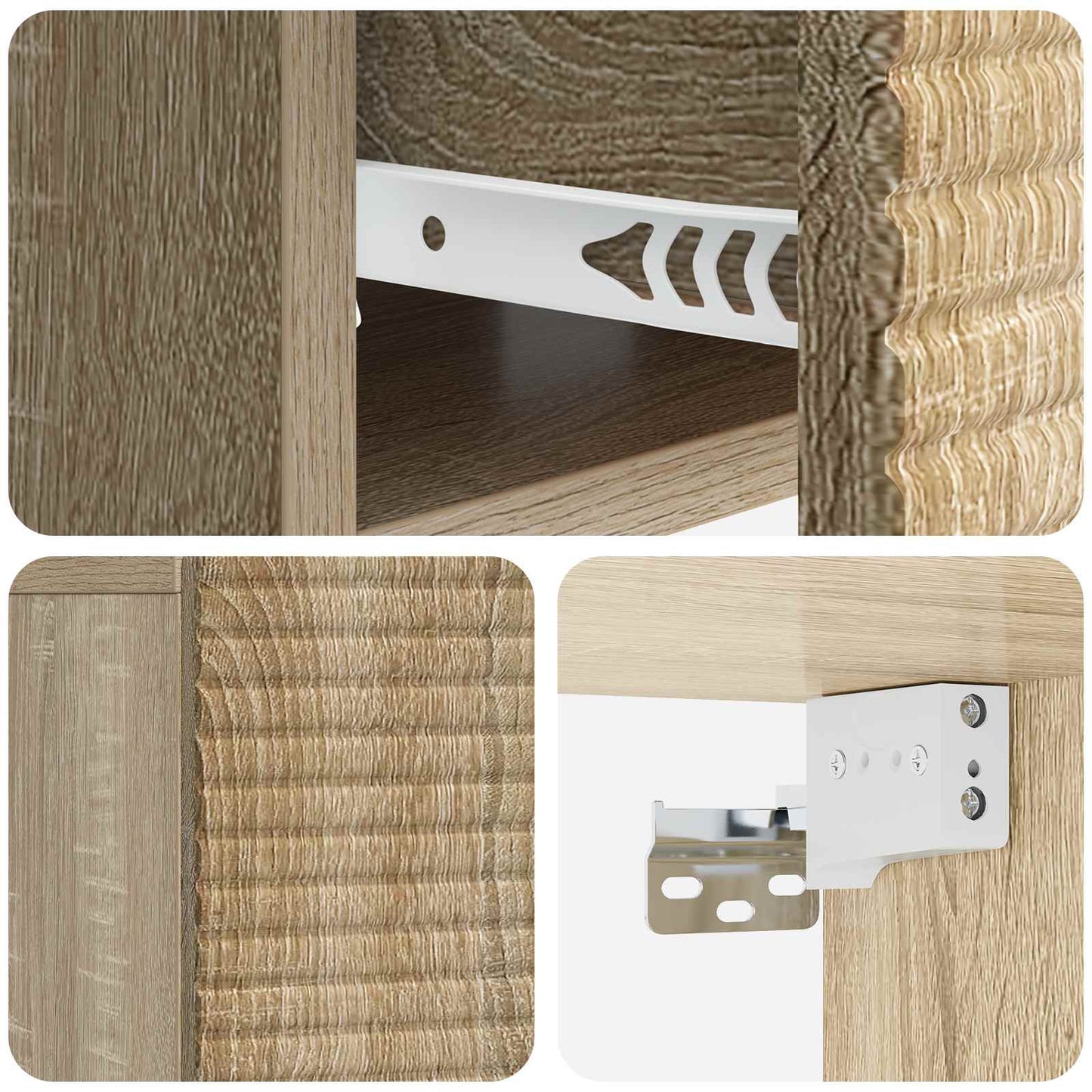 Nástěnný Noční Stolek 2 Pcs Dub Sonoma 49 X 34,5 X 20 Cm