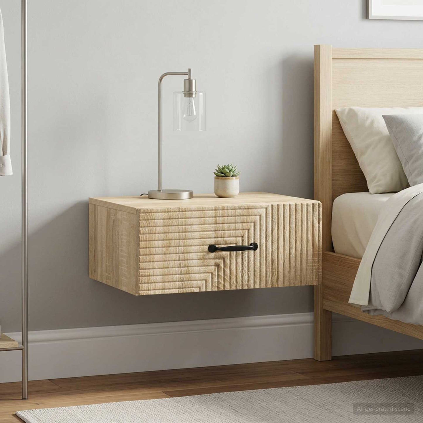 Nástěnný Noční Stolek 2 Pcs Dub Sonoma 49 X 34,5 X 20 Cm